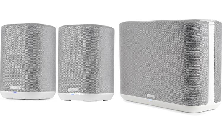 Denon Home 250 (Single) and Home 150 (Pair) (White) 3 wireless powered speakers with HEOS Built-in, Bluetooth®, Amazon Apple AirPlay® 2 at Crutchfield