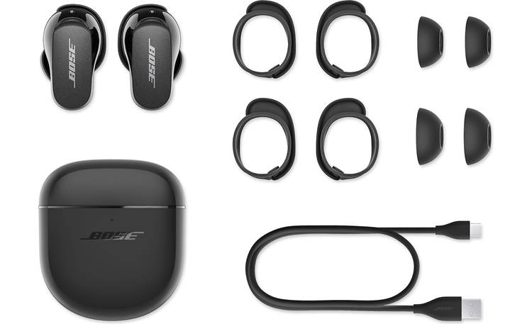 Bose QuietComfort® Earbuds II (Triple Black) True wireless noise-cancelling  in-ear headphones at Crutchfield