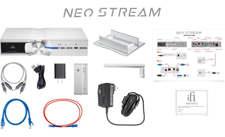 iFi NEO Stream The NEO Stream, shown with included accessories