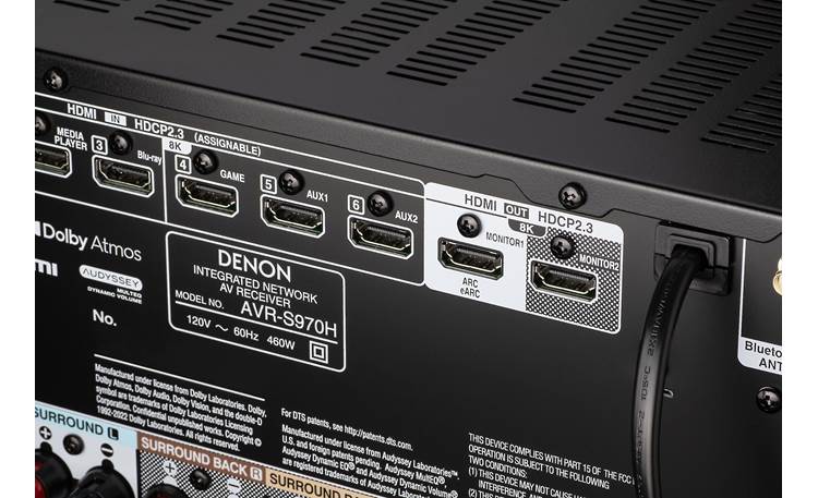 Denon AVR-S970H 7.2-channel Dolby and theater Atmos®, Alexa 2, with Amazon AirPlay® at receiver compatibility Apple home Bluetooth®, Crutchfield