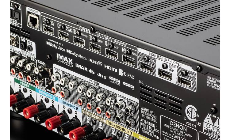Denon AVR-X3800H All HDMI inputs are 8K and 4K compatible
