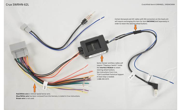 Crux SWRHN-62L Wiring Interface Other