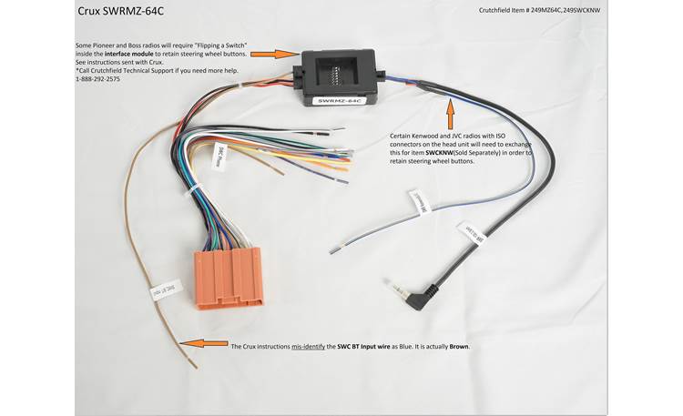 Crux SWRMZ-64C Wiring Interface Other