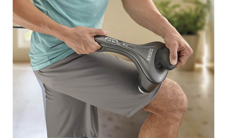 HoMedics Dual Temp Percussion Pro Hot & Cold Massager Add extra pressure with the ergonomic rear grip