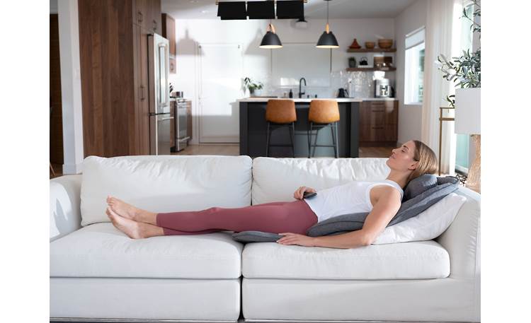 HoMedics Total Recline Shiatsu Massage Cushion Use it reclined on a couch