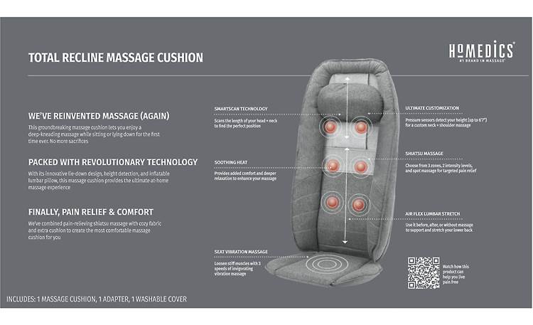 HoMedics Total Recline Shiatsu Massage Cushion Other