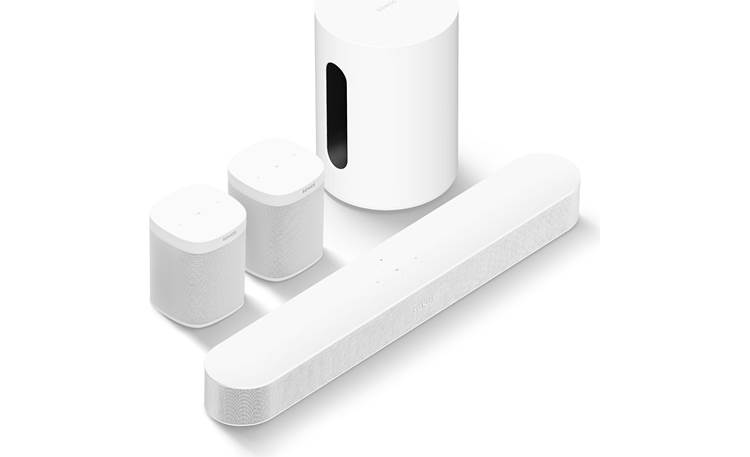 Kyst Berolige luge Sonos Beam 5.1 Home Theater Bundle (White) Includes Sonos Beam (Gen 2), Sub  Mini, and two Sonos One SLs at Crutchfield
