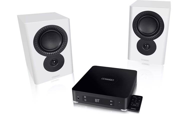 Mission LX CONNECT System includes two powered wireless speakers, control hub, and remote