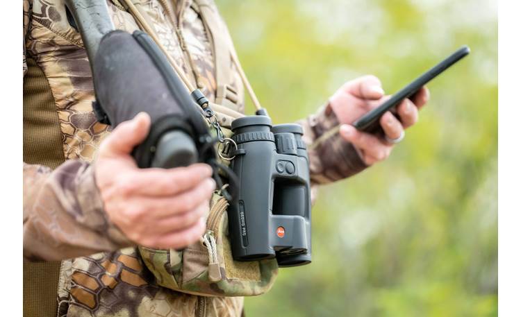 Leica Geovid Pro 8x32 Binoculars Drop a pin on your target then use your phone's GPS to find a route to it — even without cell service, as long as you've downloaded the maps