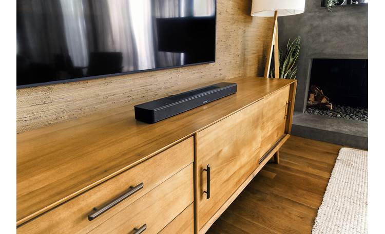 Bose® Smart Soundbar 600 Slim design fits comfortably under most TVs