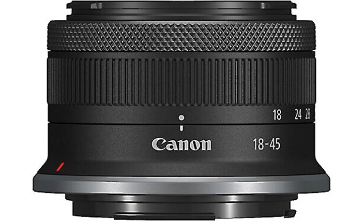 Canon EOS R10 Content Creator Kit RF-S 18-45mm f/4.5-6.3 IS STM lens, side view