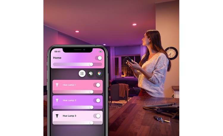 Philips Hue White and Color Ambiance BR30 Bulb (1200 lumens) Choose from 16 million colors or 50,000 shades of cool to warm white light to match any mood or event