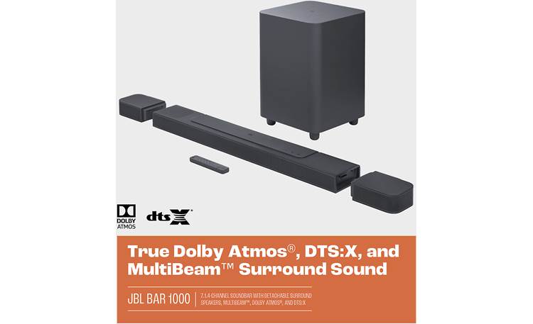 JBL Bar 1000 Powered 7.1.4-channel sound bar system with Bluetooth 