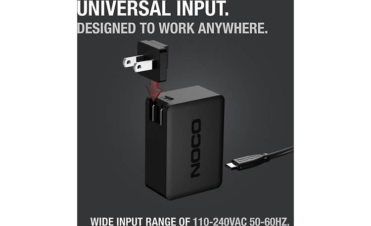 NOCO U65 65-watt wall charger for select NOCO Boost X jump starters and any  USB-C devices at Crutchfield