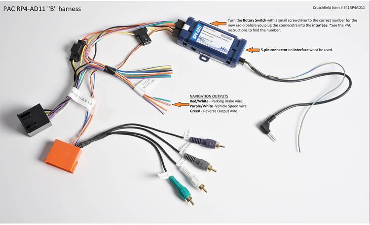 PAC RP4-AD11 Wiring Interface Connect a new car stereo and retain