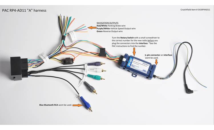 PAC RP4-AD11 Wiring Interface Connect a new car stereo and retain