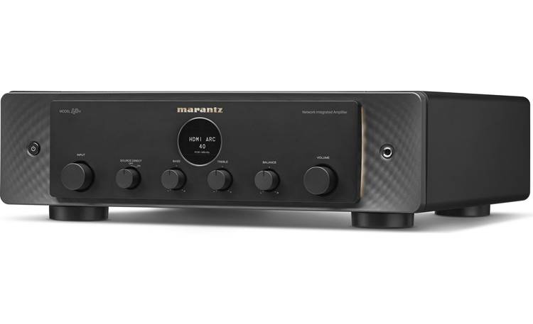 Marantz Model (Black) amplifier/network player with HEOS® Built-in, Apple AirPlay® 2, HDMI input, and stage at Crutchfield