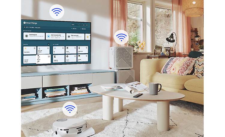Samsung QN50Q80B SmartThings hub functionality allows you to connect and control SmartThings-compatible devices