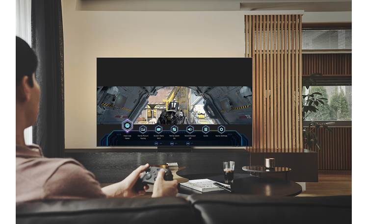 Samsung QN43QN90B Game Bar on-screen menu lets you double check your input lag and make adjustments to your fps (frames per second), HDR, wireless headset settings, etc.