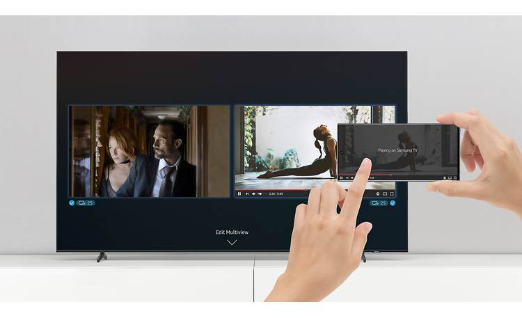 Samsung QN65QN900B Multi-view lets you mirror your phone's screen while you continue to stream other content