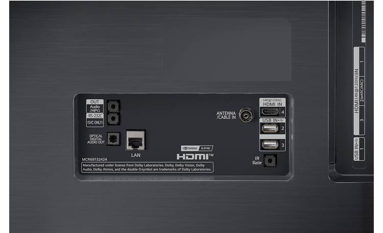 LG OLED48C2PUA Back-panel connections