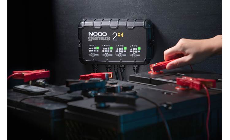 NOCO GENIUS2X4 GENIUS series 4-bank 12- or 6-volt battery  charger/maintainer at Crutchfield