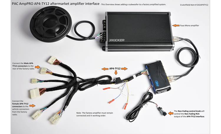 PAC AmpPRO AP4-TY12 Aftermarket Amplifier Interface