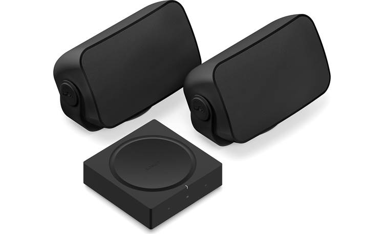 Sonos Outdoor Bundle (Black) Sonos by Sonance Architectural speakers and Sonos Amp at Crutchfield