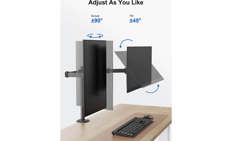ErgoAV ERDAS2-01B Tilt and swivel adjustments