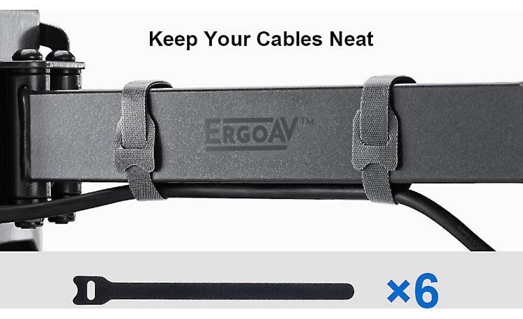 ErgoAV ERMMX1-01B Hook-and-loop straps for cable management