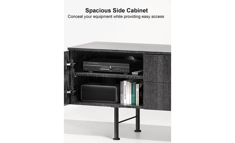 ErgoAV ERFFL5-01BB Two side cabinets, each with an adjustable shelf