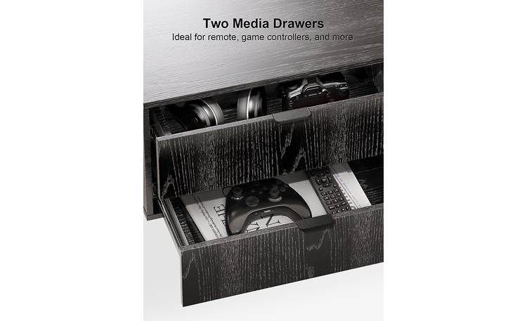 ErgoAV ERFFS5-01BB Two soft-close media drawers