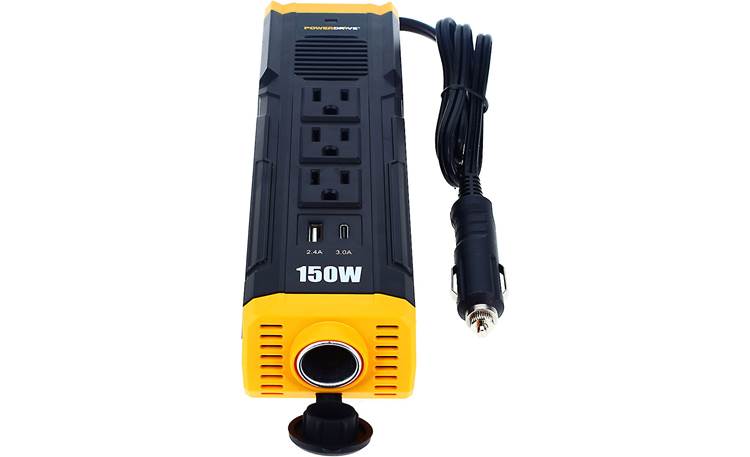 PowerDrive PWD150S This inverter's 12-volt outlet can be capped to keep dirt and dust out