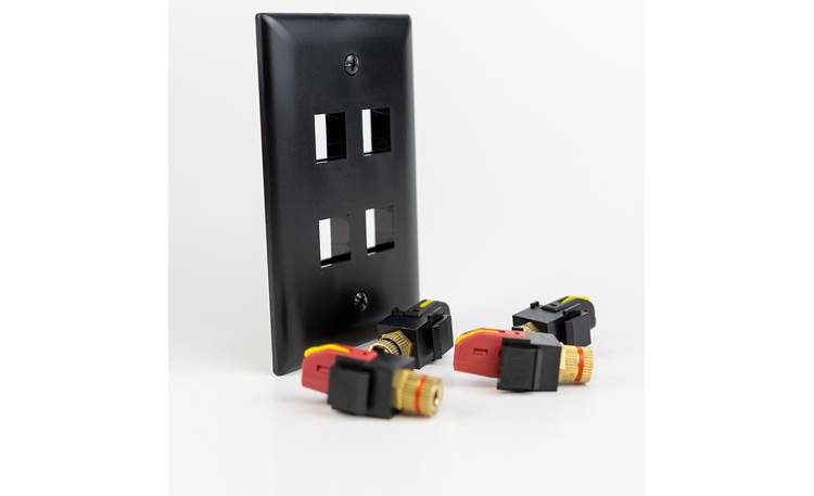 Speaker Snap Keystone Binding Posts Shown with wall plate (sold separately)
