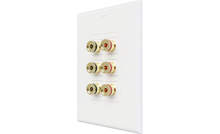 Speaker Snap Keystone Binding Posts Three pairs mounted in wall plate (sold separately)