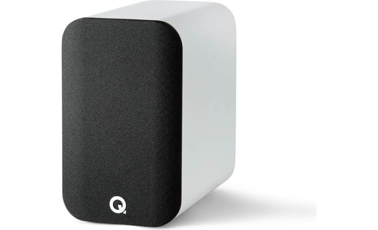 Q Acoustics 5010 Angled left view, with grille