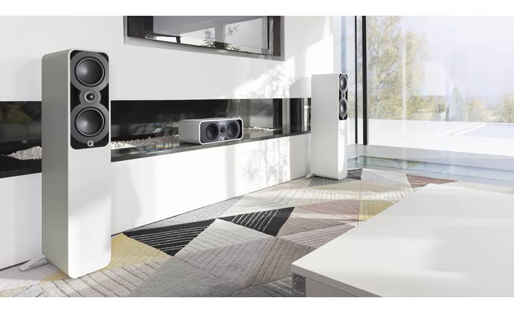 Q Acoustics 5090 Shown in a home theater setup (5040 speakers and TV sold separately)