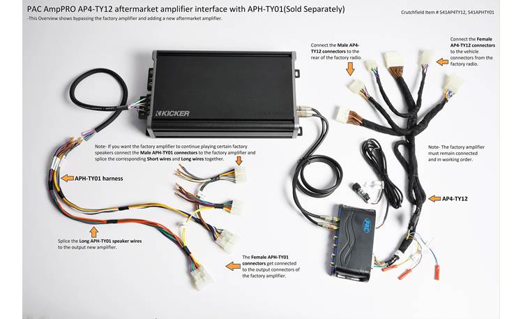 PAC AmpPRO AP4-TY12 Aftermarket Amplifier Interface