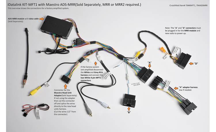 iDatalink KIT-MFT1 Dash and Wiring Kit Tech Graphic 