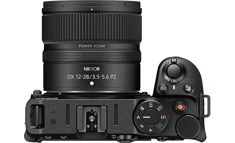 Nikon NIKKOR Z 12-28mm f/3.5-5.6 PZ VR Top view, shown on Nikon Z 30 (sold separately)