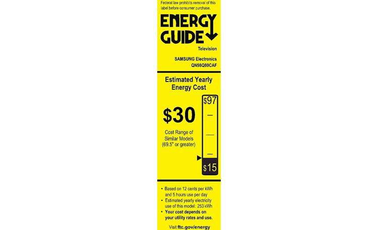 Samsung QN98Q80C Energy Guide