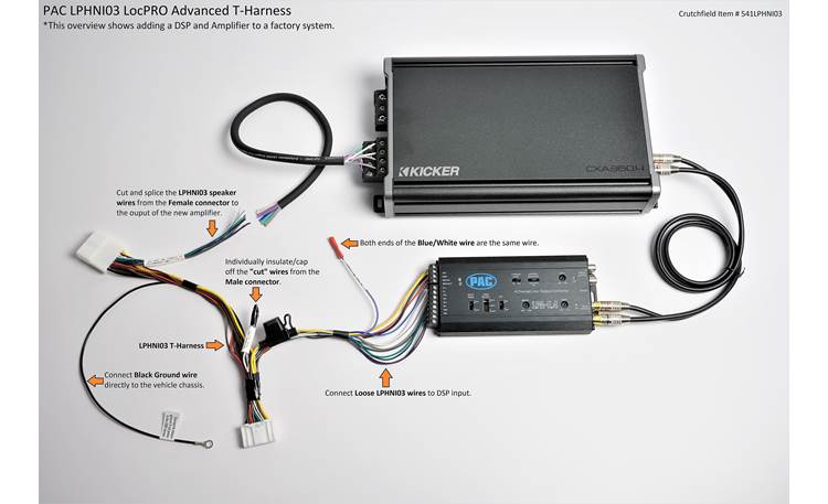 PAC LPHNI03 LocPro Advanced T-Harness T-harness for adding an 
