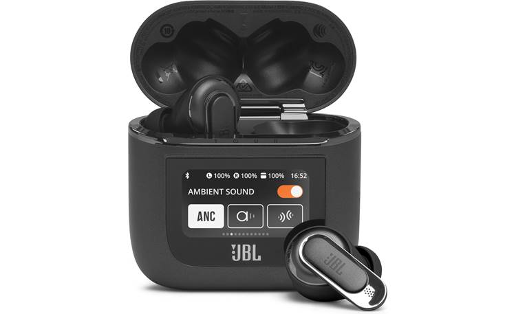 JBL Tour Pro 2 (Black) True wireless noise-canceling earbuds with  touchscreen case at Crutchfield