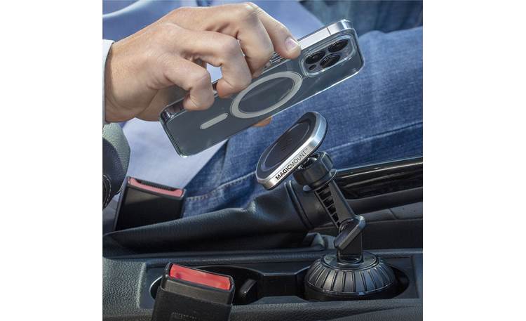 Scosche MagicMount™ Pro2 Cup No release levers, no matching a cradle size to a phone size, and no worries