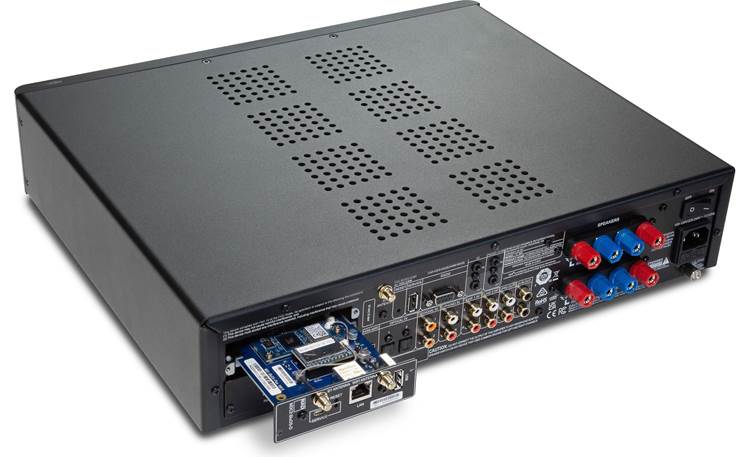 NAD C 389 BluOS-D Wireless streaming and two-way Bluetooth via the included Blu-OS-D module