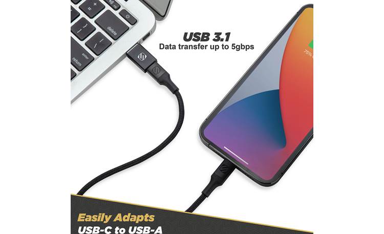 Scosche StrikeLine™ USB-C to USB-A Adapter Other
