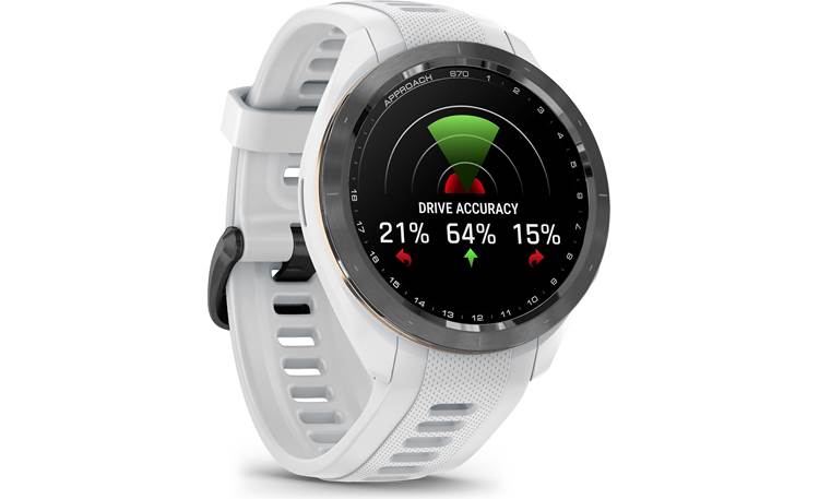 Garmin Approach S70 (42 mm, Black Bezel with White Band) Golf GPS