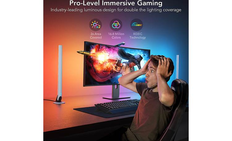 Govee DreamView G1 Pro Gaming Light Kit RGBIC backlight and 2 slim 