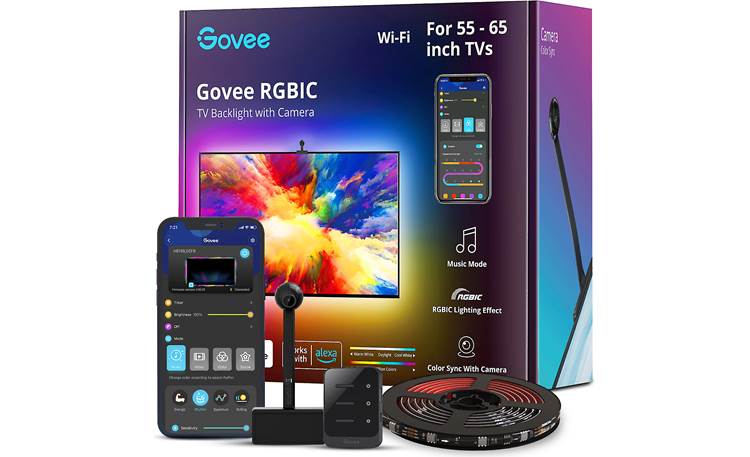 Govee Envisual TV LED Backlight with Camera, RGBIC Wi-Fi TV Backlights for  55-65 inch TVs, Works with Alexa & Google Assistant, App Control, Music