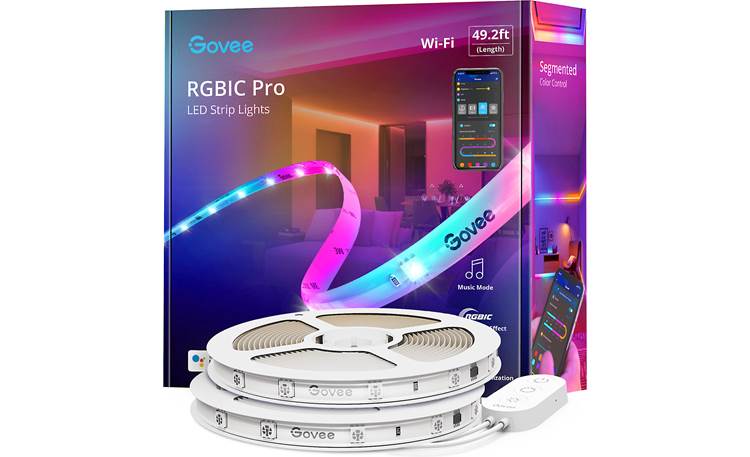 Govee RGBIC Pro LED Strip Lights (49.2-foot) Smart self-adhesive light  strip with Wi-Fi and built-in controller at Crutchfield